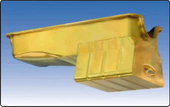 Gold Zinc Plated Street and Strip Oil Pan for Ford 351W Milodon 31126 Steel