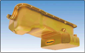 Milodon 18380 Gold Zinc Plated Low Profile Oil Pan Pickup for Ford 302W 